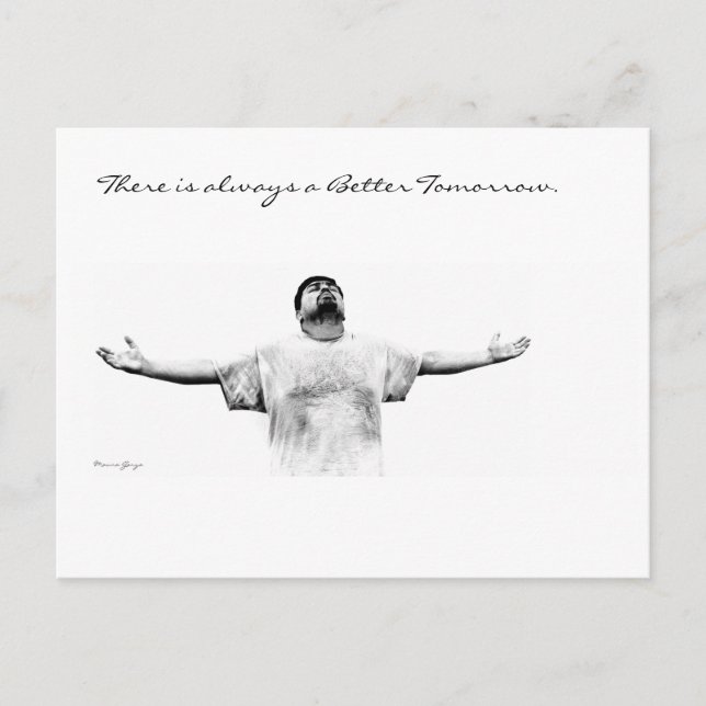 Det är alltid bättre i morgon vykort (Framsida)