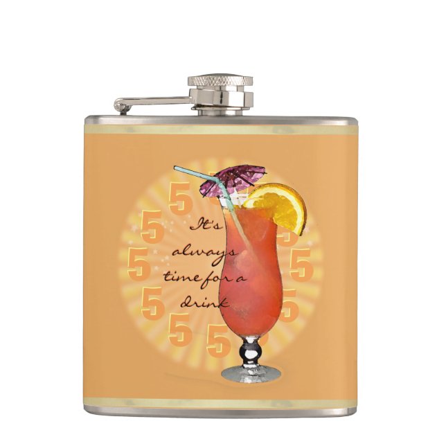 Det är alltid dags för en drink .-) fickplunta (Framsidan)