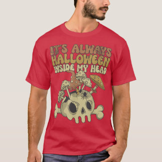 Det är alltid Halloween inuti mitt huvud Retro Mus T Shirt