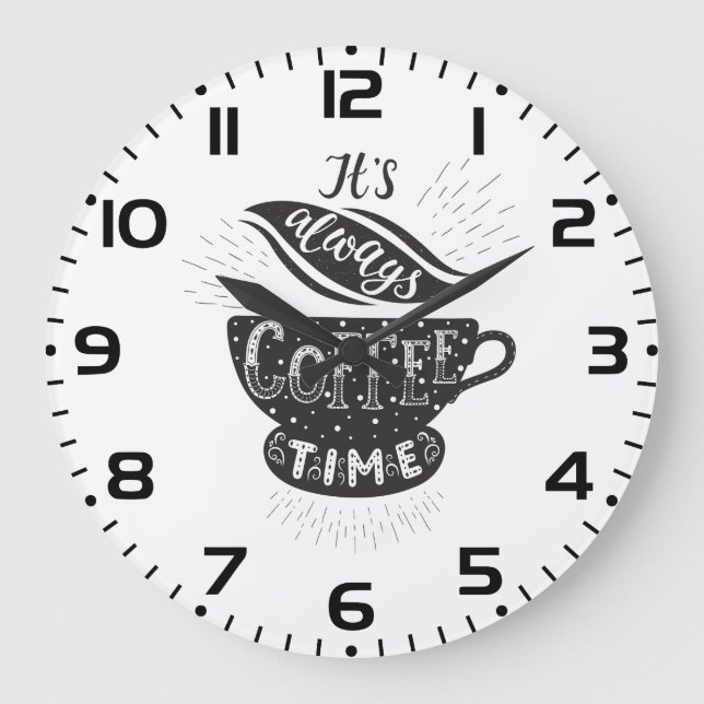 Det Är Alltid Kaffetid Stor Klocka (Framsida)