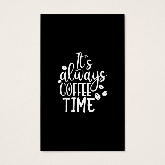 Det är alltid kaffetid visitkort (Framsida)