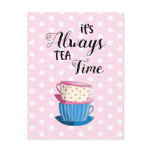 Det är alltid Tea Time Quote Party kopp