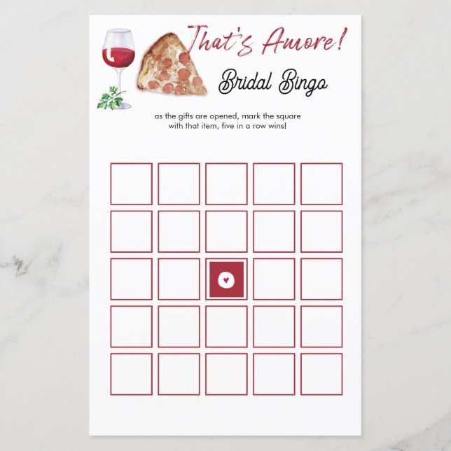 Det är Amore Bingo Möhippa Game (Framsida)