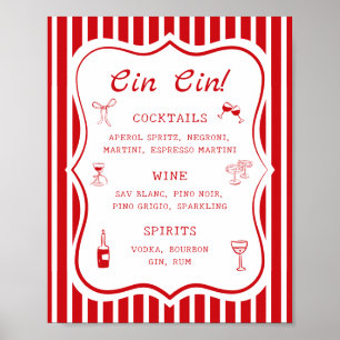 Det är Amore Bridal Shower Bar Poster