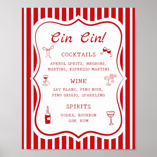 Det är Amore Bridal Shower Bar Poster (Framsidan)