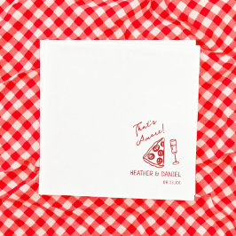 Det är Amore Bröllop Italien Pizza Party Pizza Pub Pappersservett