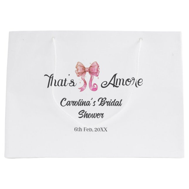 det är amore bröllopsdusch rosa retro bow boho nam (Framsidan)