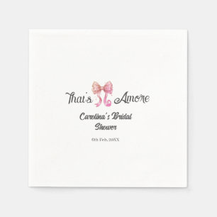 det är amore bröllopsfest rosa retro bow boho namn pappersservett