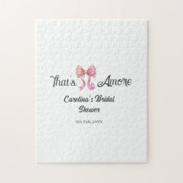 det är amore bröllopsfest rosa retro bow boho namn pussel