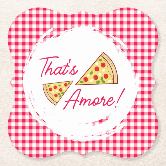 Det är Amore Bröllopsfest Underlägg Papper (Framsida)