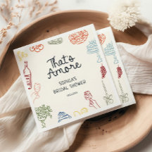 Det är Amore Färgrik Illustrerad Bröllopsdusch