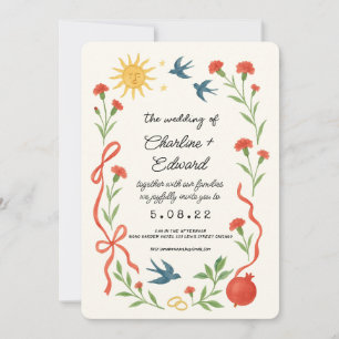 Det är Amore Funky Teckning Handwriter Bröllop Inbjudningar