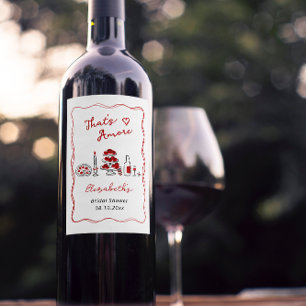 Det är Amore Hand plockade italiensk röd Möhippa Vinflaska Etikett