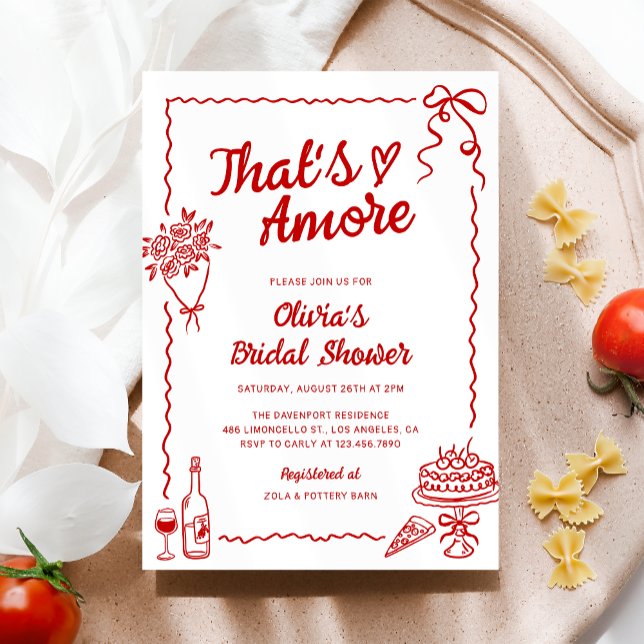Det är Amore Hand plockade Italienska Möhippan Inbjudningar (Skapare uppladdad)
