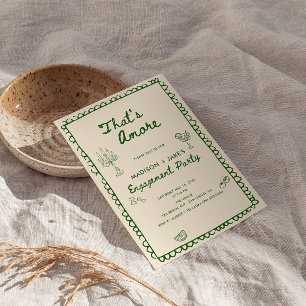 Det är Amore Italiana Hand plockade Förlovningsfes Inbjudningar