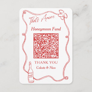 Det är Amore Italiana Honeymoon Fund QR-kod Tilläggskort