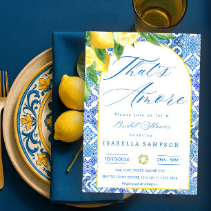 Det är Amore Italiana Inbjudningskort för möhippan