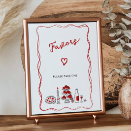 Det är Amore Italiana Red Möhippa Favors Poster