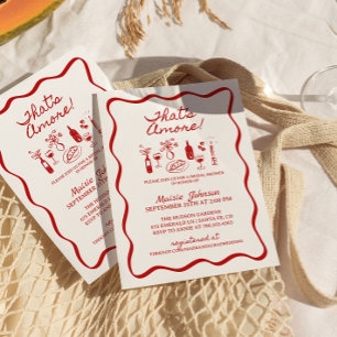 Det är Amore Italiana Vågigt Gräns Möhippa Inbjudningar