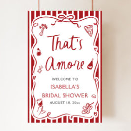 Det är Amore Italias Red Möhippa Välkommen Poster