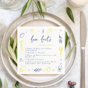 Det är Amore Italias Roligt Facts Newlyweds Bröllo Pappersservett
