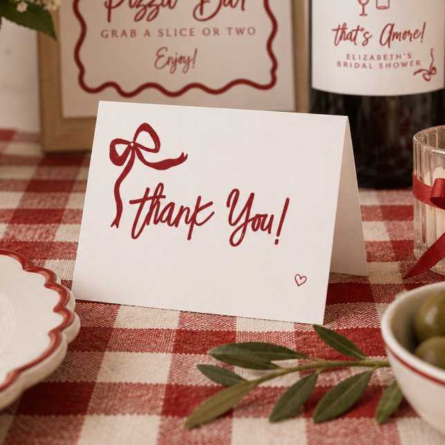 Det är Amore italiensk bröllopsdusch Tack Kort (Thank You Card, Foldable)
