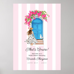 Det är Amore italiensk kustbröllopsfest välkomsthä Poster