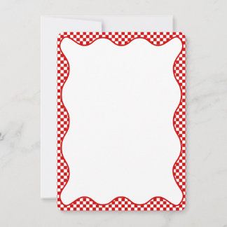 Det är Amore! Italiensk Möhippa Red Checkered Anteckningskort