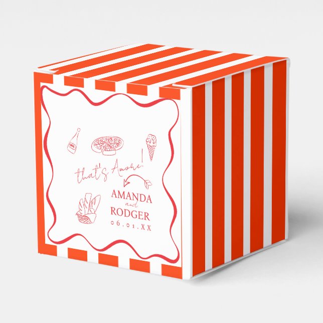 Det är Amore italienska Doodles Bröllop  Presentaskar (Framsidan Sidan)