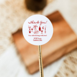 Det är Amore Italienska Pizza Bröllopsdusch Runt Klistermärke