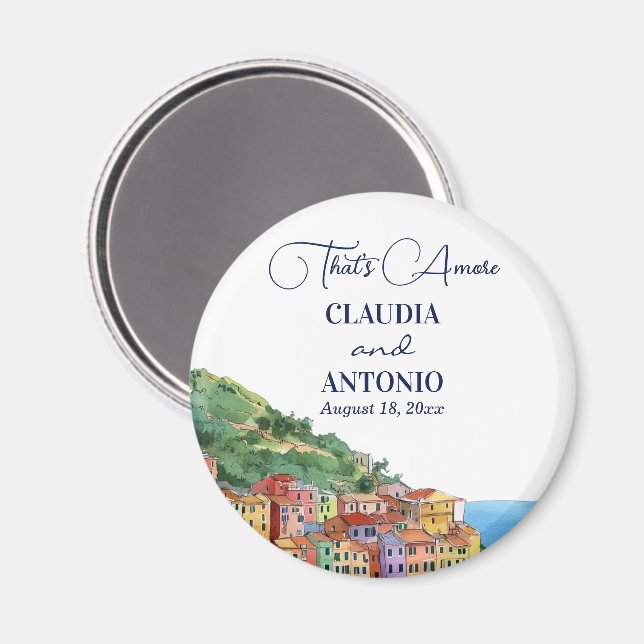 Det är Amore italienska rivieran bröllopspresent Magnet (Front/Back)