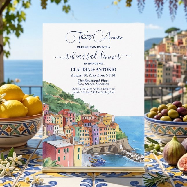 Det är Amore italienska rivieran för repetitionsmi Inbjudningar (Skapare uppladdad)