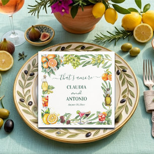 Det är Amore italienskt citrusbröllop Pappersservett