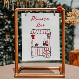 Det är Amore Italy Red Möhippa Mimosa Pub Poster