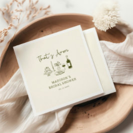 Det är Amore Oliv grönt Hand plockade Möhippa Pappersservett