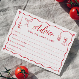 Det är Amore Pizza Möhippa Advice Card Inbjudningar