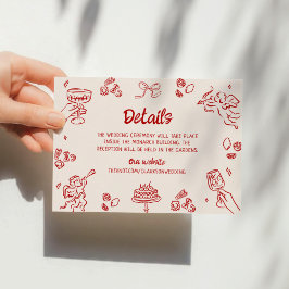 Det är Amore! Röda italienska detaljer Inbjudningar