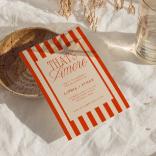 Det är Amore röda-ränder fest för förlovningen Inbjudningar