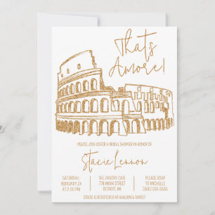Det är Amore, Rom, Italien, Colosseum Möhippa Inbjudningar