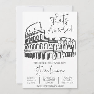 Det är Amore, Rom, Italien, Colosseum Möhippa Inbjudningar