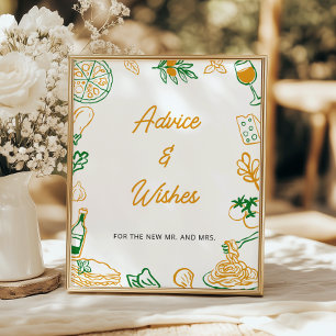 Det är Amore Rustic Italy Advice and Önskemål Poster