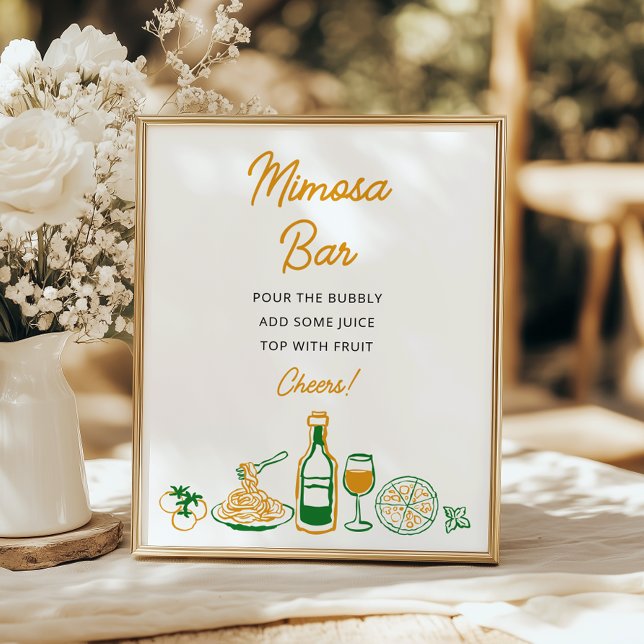 Det är Amore Rustic Italy Mimosa Pub Poster (Skapare uppladdad)