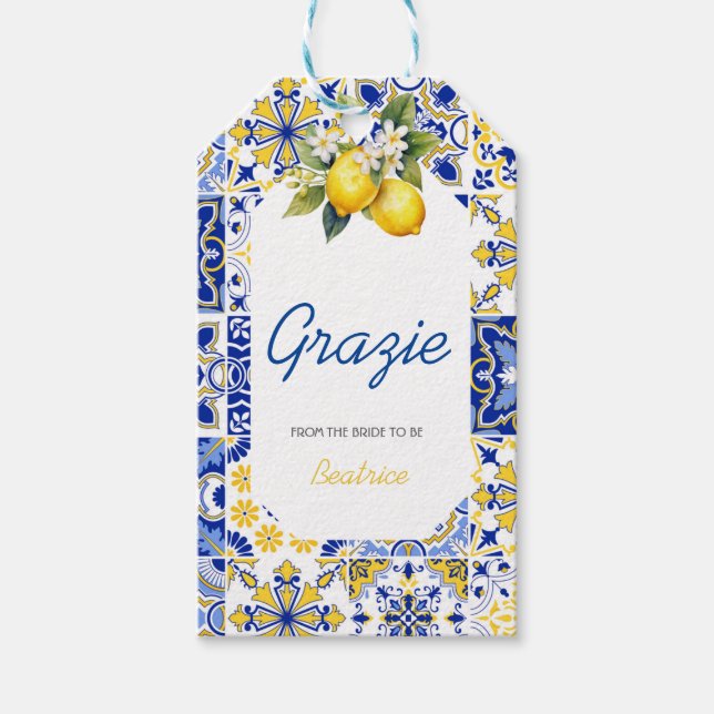 Det är Amore Spritz Italienska Lemon-Möhippan Presentetikett (Framsidan)