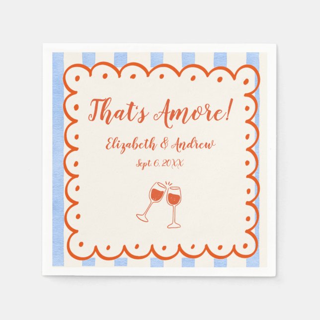 Det är Amore Trendig whimsical hand plockade Pappersservett (Framsidan)