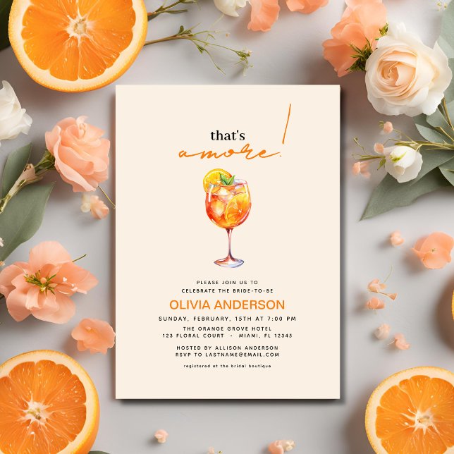 Det är Amore Watercolor Spritz Möhippa Inbjudningar (Skapare uppladdad)