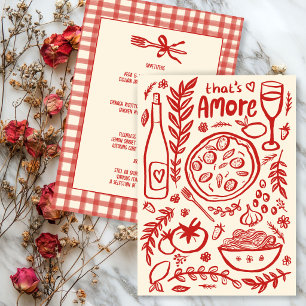 Det är Amore Whimsical ANPASSAD Italiensk mat dryc Meny