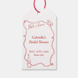 Det är Amore Whimsical Hand plockade Chic Italiens Presentetikett