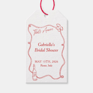 Det är Amore Whimsical Hand plockade Chic Italiens Presentetikett