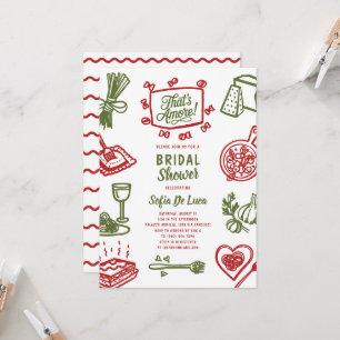 Det är Amore Whimsical Pasta Möhippa Inbjudningar