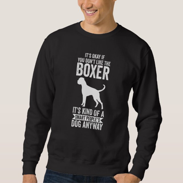 Det är ändå en smart persons hund Boxer Lång Ärmad Tröja (Framsida)
